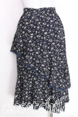 画像2: axes femme / 花柄フリルスカート M 紺 S-26-06-23-024-AX-PA-SZ-ZT568 (2)