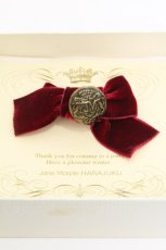 画像1: Jane Marple / ベロアリボンブローチ  ワイン S-26-06-24-006-JM-ZA-HR-ZS (1)