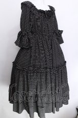 画像3: Physical Drop / ストライプワンピース  黒ｘ白 S-26-06-24-052-LO-OP-AS-ZS (3)