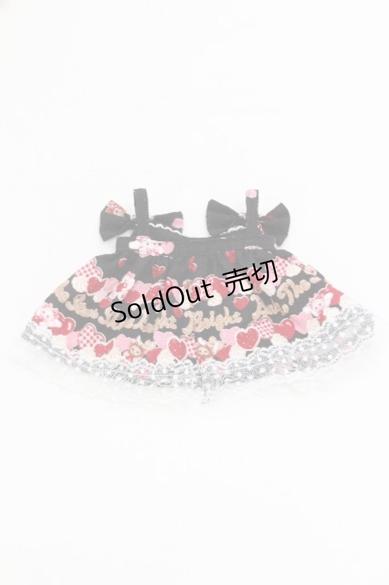 画像2: BABY,THE STARS SHINE BRIGHT / くみゃちゃんのSweet Baby Love Heart柄くみゃちゃんジャンパースカート  黒 S-26-06-24-009-BA-ZA-AS-ZS (2)