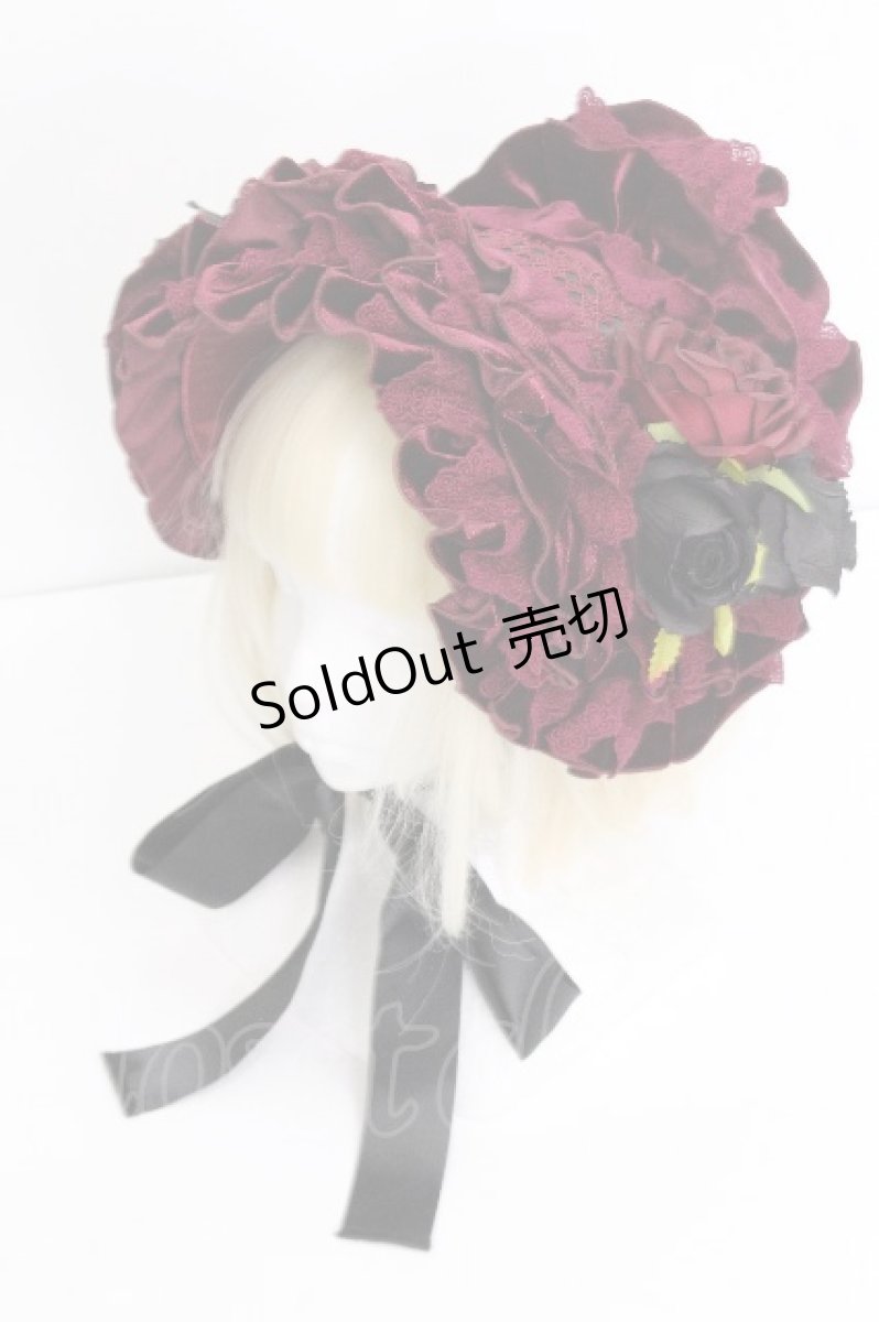 画像1: ATELIER PIERROT / Adenophora Headdress  ワイン S-26-06-24-012-EL-ZA-AS-ZS (1)