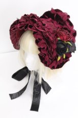 画像1: ATELIER PIERROT / Adenophora Headdress  ワイン S-26-06-24-012-EL-ZA-AS-ZS (1)