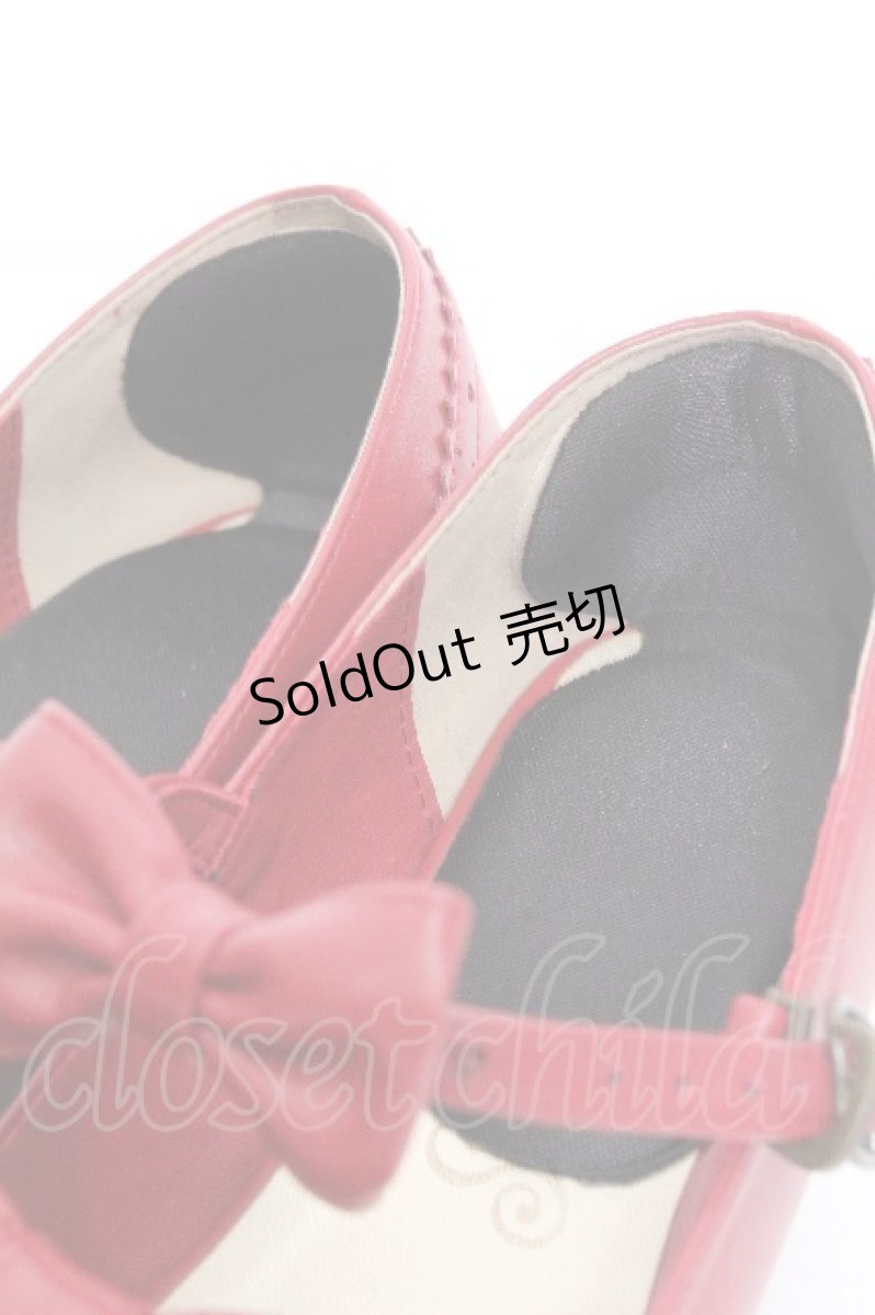 画像5: metamorphose / リボンストラップシューズ LL 赤 S-26-06-24-014-ME-SH-AS-ZS (5)
