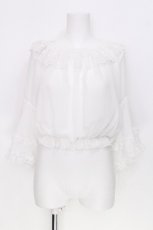 画像1: DO US PART / TT*ALSシアーケープブラウス M 白 S-26-06-24-020-LO-BL-HR-ZS (1)