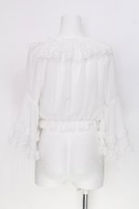 画像2: DO US PART / TT*ALSシアーケープブラウス M 白 S-26-06-24-020-LO-BL-HR-ZS (2)
