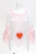 画像1: BABY,THE STARS SHINE BRIGHT / Ruban Creme a la vanilleブラウス  ピンク S-26-06-24-022-BA-BL-AS-ZS (1)