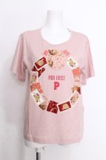 画像1: PINK HOUSE / Flower Picnicプリントアップリケカットソー  ピンク S-26-06-25-003-LO-TS-HR-ZS (1)