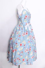 画像3: Miss Point / Early Summer Berry Picture Bookジャンパースカート L サックス S-26-06-25-025-LO-OP-HR-ZS (3)