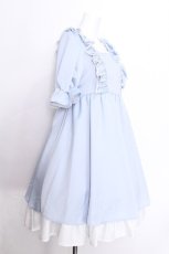 画像2: Maria pipi / SUMMER WATER DRESS  サックス S-26-06-25-026-LO-OP-SZ-ZS (2)