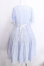 画像3: PINK HOUSE / ストライプティアードワンピース F サックス S-26-06-25-028-LO-OP-SZ-ZS (3)