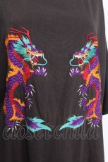 画像2: HEIHEI / ドラゴン刺繍BIGTシャツ  グレー S-26-06-25-007-LO-OP-AS-ZS (2)