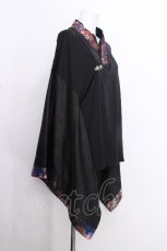 画像2: rezen / 花魁×蝶着物シャツ  瑠璃色 S-26-06-25-009-LO-TO-SZ-ZS (2)