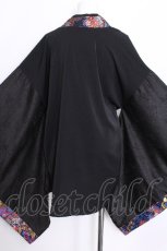 画像4: rezen / 花魁×蝶着物シャツ  瑠璃色 S-26-06-25-009-LO-TO-SZ-ZS (4)