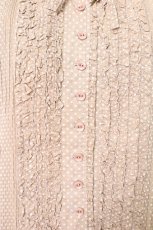 画像4: PINK HOUSE / ドット柄ピンタックブラウス  ベージュ S-26-06-25-018-LO-BL-HR-ZS (4)