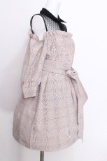 画像2: MA*RS / チュール&チェック切替オフショルワンピース  ピンク S-26-06-25-019-GO-OP-HR-ZS (2)