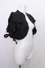 画像3: axes femme POETIQUE / フリル半袖ショートボレロ  黒 S-26-06-26-004-AX-TO-AS-ZS (3)
