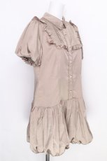画像3: axes femme POETIQUE / バルーンデザインフリルチュニ  ベージュ S-26-06-26-033-AX-OP-AS-ZS (3)