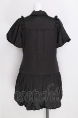 画像2: axes femme POETIQUE / バルーンデザインフリルチュニ  黒 S-26-06-26-043-AX-OP-AS-ZS (2)