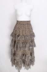 画像1: axes femme / ペチ付きフリルチュールスカート  ベージュ S-26-06-26-053-AX-SK-HR-ZS (1)