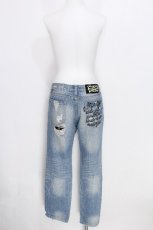 画像2: HELL CAT PUNKS / ダメージデニムパンツ  サックス S-26-06-26-058-PU-PA-AS-ZS (2)