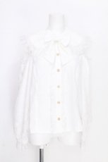 画像1: axes femme kawaii / ブルーミングレースブラウス  白 S-26-06-26-013-AX-BL-AS-ZS (1)