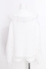 画像2: axes femme kawaii / ブルーミングレースブラウス  白 S-26-06-26-013-AX-BL-AS-ZS (2)
