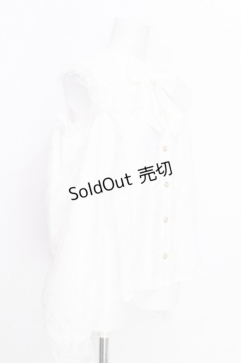 画像3: axes femme kawaii / ブルーミングレースブラウス  白 S-26-06-26-013-AX-BL-AS-ZS (3)