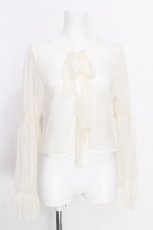 画像1: axes femme / パール付きチュールトップス  オフ S-26-06-26-014-AX-TO-AS-ZS (1)