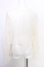 画像2: axes femme / パール付きチュールトップス  オフ S-26-06-26-014-AX-TO-AS-ZS (2)