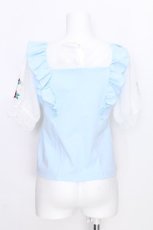 画像2: axes femme POETIQUE / きらめく花園刺繍カットプルオーバー  サックス S-26-06-26-017-AX-TO-AS-ZS (2)