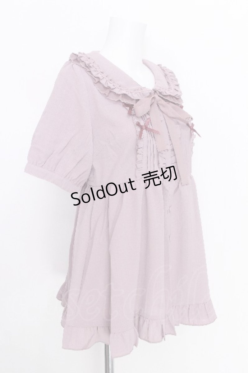 画像3: axes femme POETIQUE / トッピングリボンロングブラウス  ピンク S-26-06-26-019-AX-BL-AS-ZS (3)