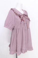 画像3: axes femme POETIQUE / トッピングリボンロングブラウス  ピンク S-26-06-26-019-AX-BL-AS-ZS (3)