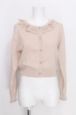 画像1: m petit by misako / AOKフリルニットカーディガン M ベージュ S-26-06-26-022-LO-TO-HR-ZS (1)