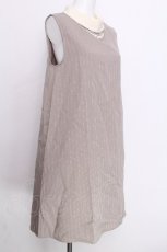 画像3: axes femme / ネックレス付きロールカラー襟ワンピース M ベージュ S-26-06-27-036-AX-OP-SZ-ZS (3)