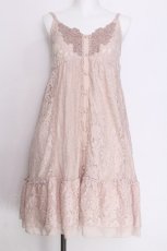 画像1: axes femme / レース切替ノースリチュニ M 淡ピンク S-26-06-27-016-AX-OP-SZ-ZS (1)