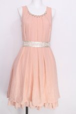 画像1: axes femme / バックバラスリットドレス M 淡ピンク S-26-06-27-017-AX-OP-SZ-ZS (1)