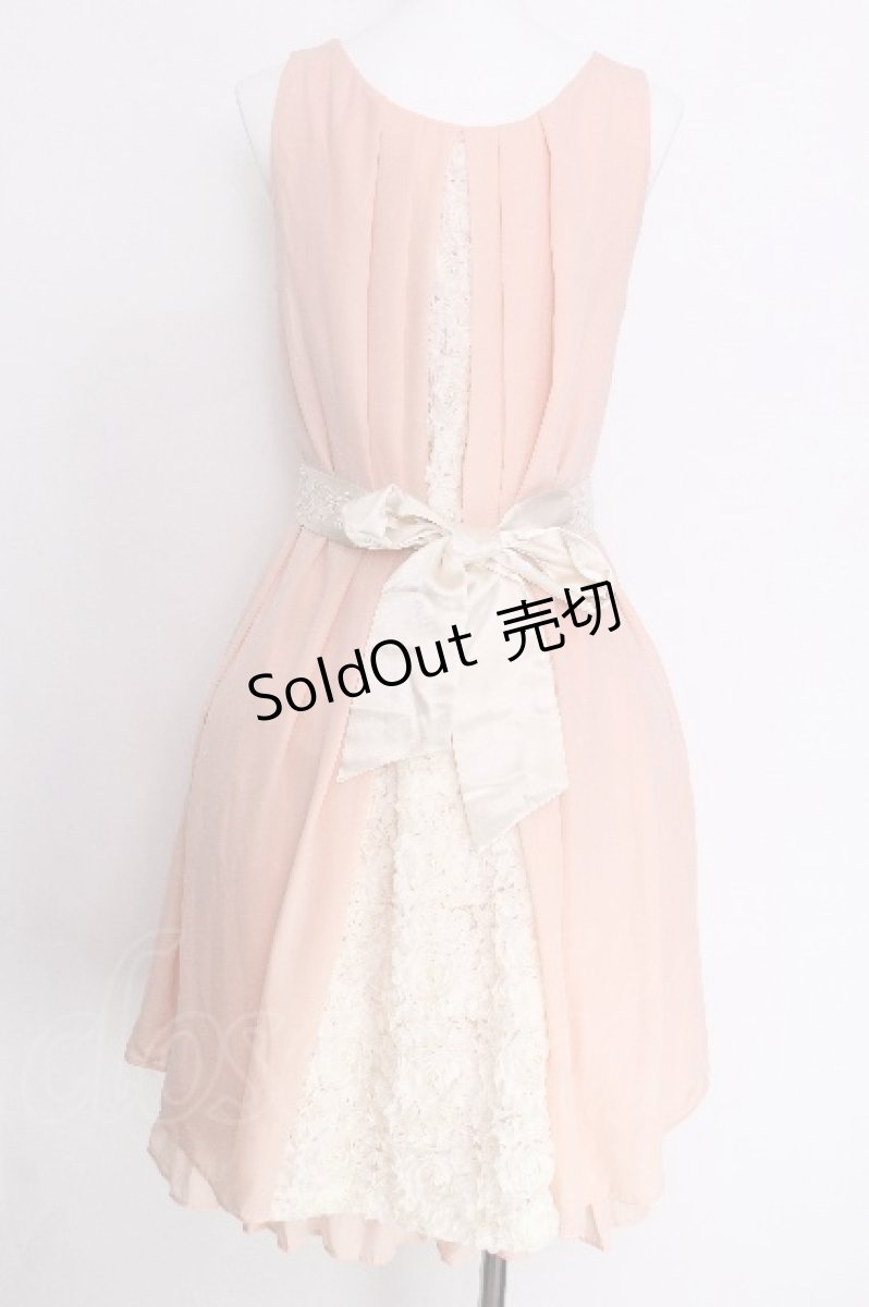 画像2: axes femme / バックバラスリットドレス M 淡ピンク S-26-06-27-017-AX-OP-SZ-ZS (2)
