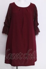 画像1: axes femme / バックシャンチュニック  ワイン S-26-06-27-021-AX-BL-AS-ZS (1)