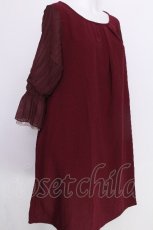 画像3: axes femme / バックシャンチュニック  ワイン S-26-06-27-021-AX-BL-AS-ZS (3)