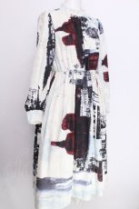画像3: axes femme Nostalgic / パッチワーク街柄ワンピース  白 S-26-06-27-024-LO-OP-SZ-ZS (3)