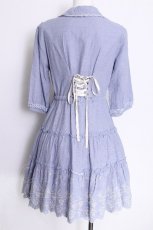画像2: axes femme / デニムシャツワンピース  サックス S-26-06-27-025-AX-OP-HR-ZS (2)