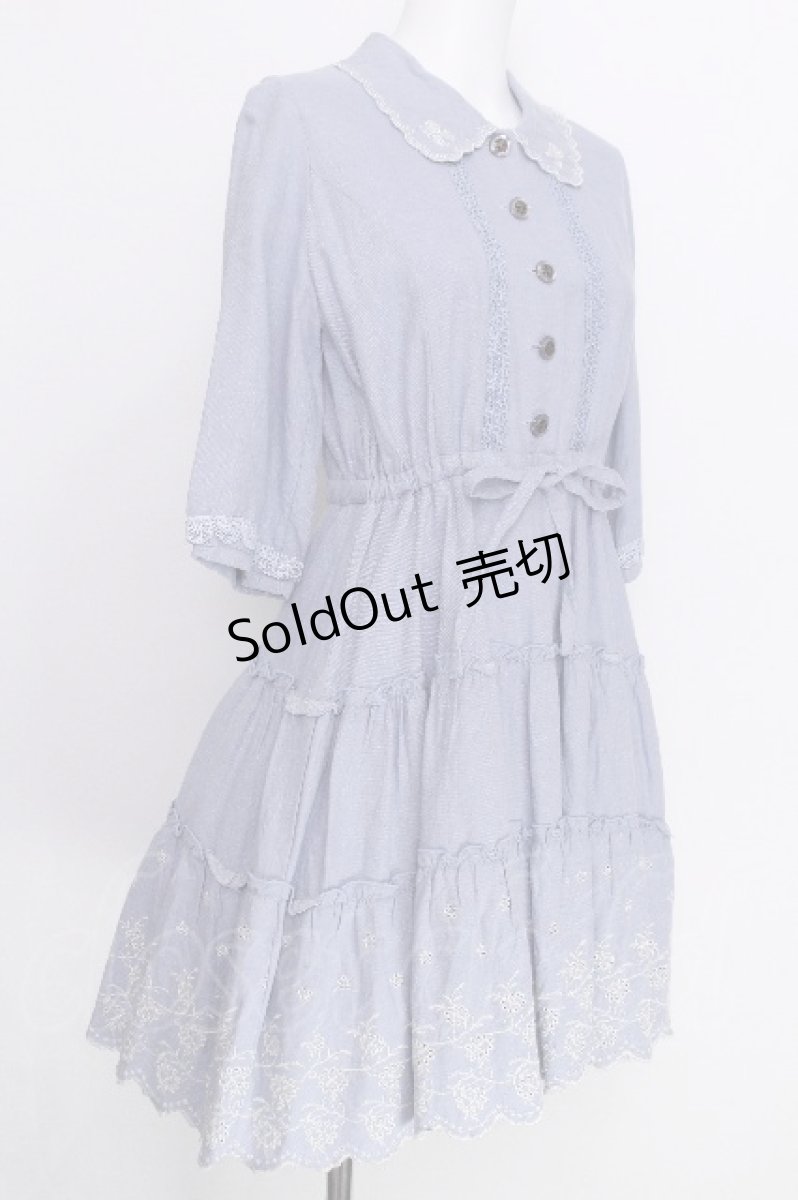 画像3: axes femme / デニムシャツワンピース  サックス S-26-06-27-025-AX-OP-HR-ZS (3)