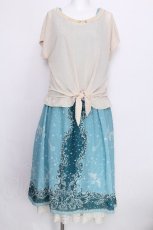 画像1: axes femme / アンサンブル星座柄ワンピース M サックス S-26-06-27-031-AX-OP-SZ-ZS (1)