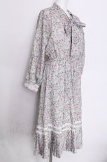 画像3: axes femme / 小花柄ボータイワンピース F グリーン S-26-06-27-032-AX-OP-SZ-ZS (3)