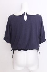 画像2: axes femme / レース襟セットクレリックプルオーバー  オフｘ紺 S-26-06-29-003-AX-TO-HR-ZS (2)