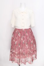 画像1: axes femme / レース切替ワンピース  オフｘピンク S-26-06-29-029-AX-OP-HR-ZS (1)