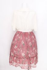 画像2: axes femme / レース切替ワンピース  オフｘピンク S-26-06-29-029-AX-OP-HR-ZS (2)