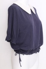 画像3: axes femme / レース襟セットクレリックプルオーバー  オフｘ紺 S-26-06-29-003-AX-TO-HR-ZS (3)