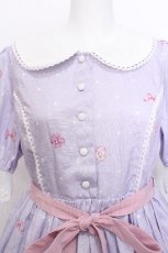 画像3: Chalmiere / パンジーカップケーキ柄ワンピース  ラベンダー S-26-06-29-033-AX-AC-HR-ZS (3)