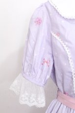 画像4: Chalmiere / パンジーカップケーキ柄ワンピース  ラベンダー S-26-06-29-033-AX-AC-HR-ZS (4)